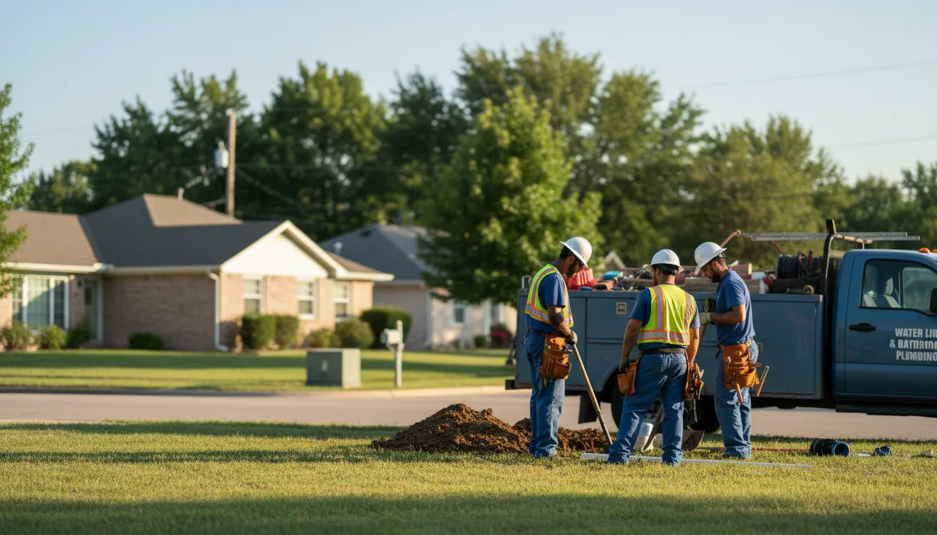 Residential water line and bathroom plumbing service in Wardell, MO